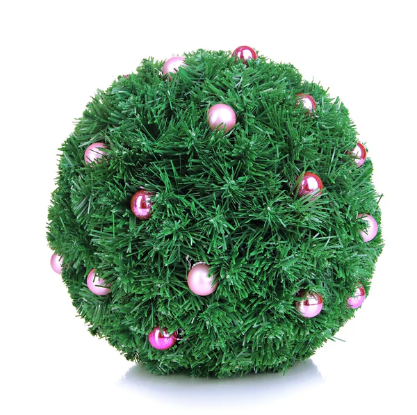 圣诞枞树球以孤立的白色衬底上的装饰 — 图库照片