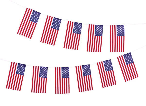 Krans av flaggor isolerad på vit — Stockfoto