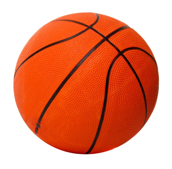 Basketbal izolovaný na bílém — Stock fotografie