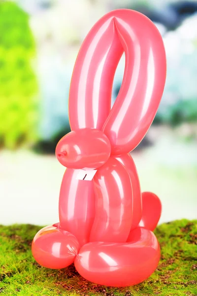 Simple balloon animal rabbit, on bright background — Stock Photo, Image