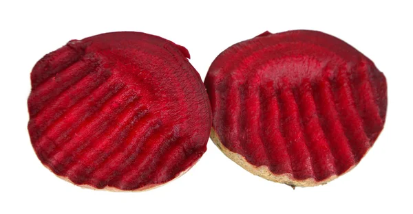 Sliced beet, isolated on white — Stock Photo, Image