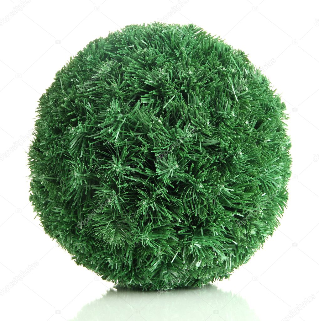 Christmas fir-tree ball isolated on white