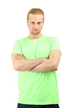 beyaz izole yakışıklı genç