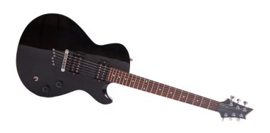 elektro gitar beyazda izole