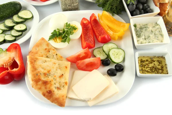 Traditional Turkish breakfast close up — Stock Photo, Image