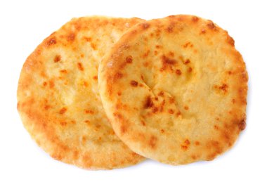 pita ekmekler beyaz izole