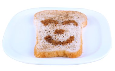 komik tost, üzerinde beyaz izole