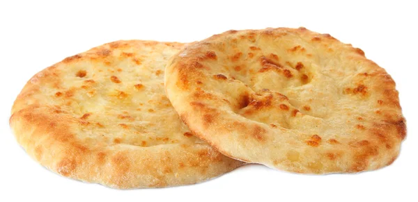 Pita chleby izolované na bílém — Stock fotografie