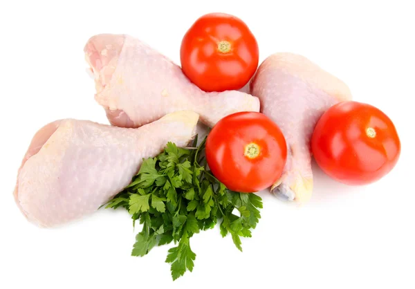 Raw chicken legs isolated on white — Stock Photo, Image