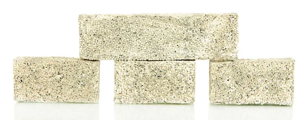 Строительные блоки, изолированные на белом — стоковое фото