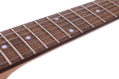 elektro gitar siyah üzerine izole