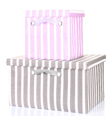 Tekstil kutuları, beyaz izole