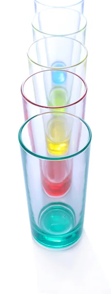 Vasos vacíos, aislados en blanco — Foto de Stock