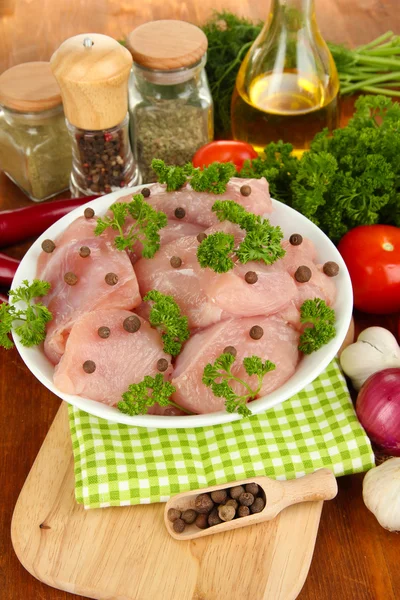 Turcja surowego mięsa z bliska — Zdjęcie stockowe
