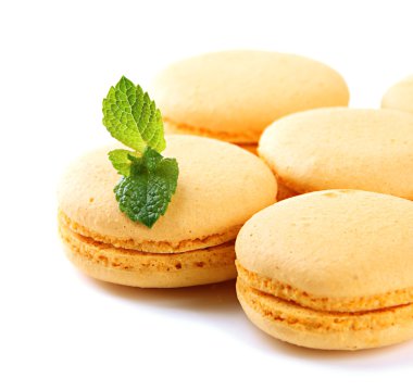 beyaz izole yumuşak macaroons