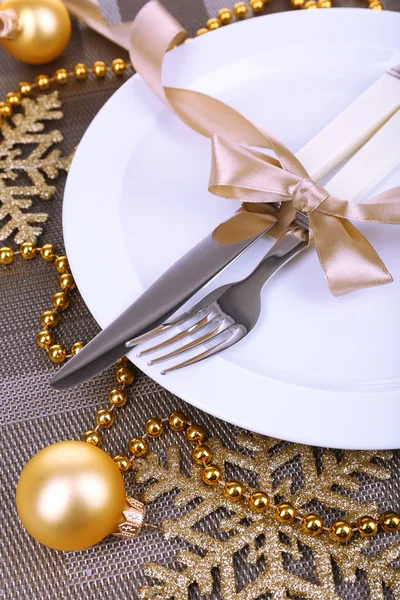 Beautiful Christmas setting close up — Stock Photo, Image