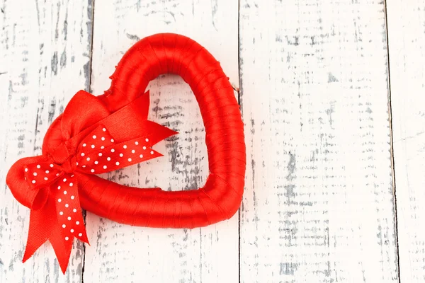 Decorative heart, on wooden background — Stock Photo, Image