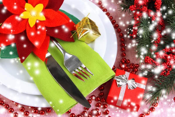 Noel tablo ayarı Festival süsleri ile yakın çekim