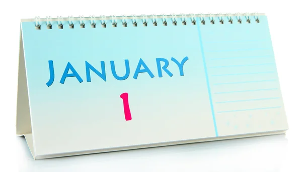 Calendario de Año Nuevo, aislado en blanco — Foto de Stock