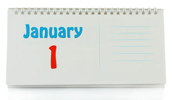 Calendario de Año Nuevo, aislado en blanco —  Fotos de Stock