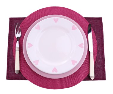 set üzerinde beyaz izole kap yemek için