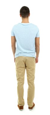 beyaz izole yakışıklı genç