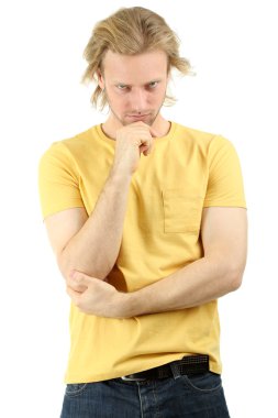 beyaz izole yakışıklı genç