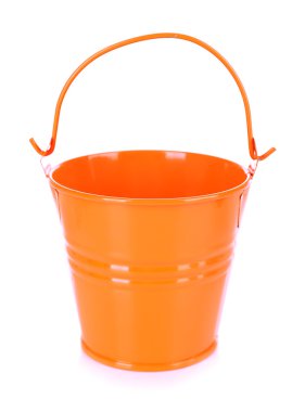 boş kova üzerinde beyaz izole