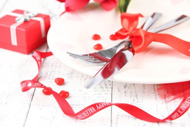 Ayarlama, romantik tatil tabloyu kapatın