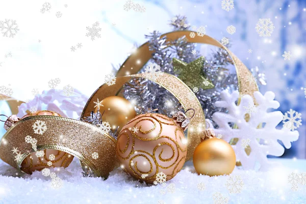 Christmas decorations on light background — Stock Photo, Image