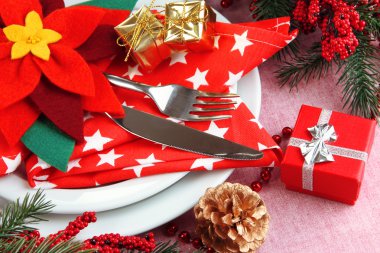 Noel tablo ayarı Festival süsleri ile yakın çekim