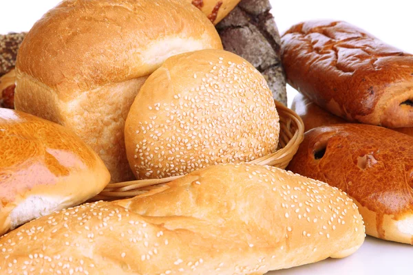 Variedade de pão de perto — Fotografia de Stock