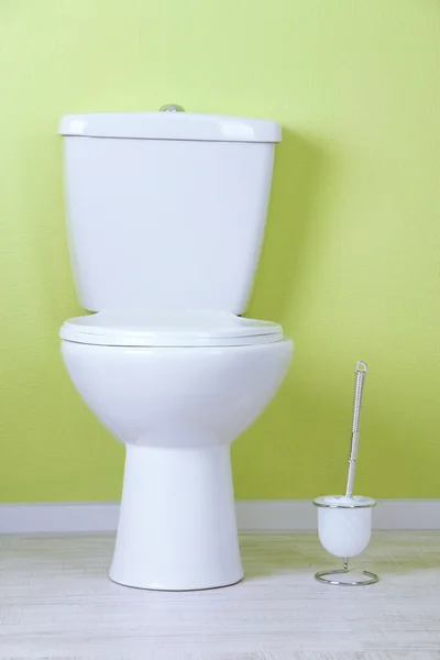 White toilet bowl in a bathroom — Stock Photo, Image