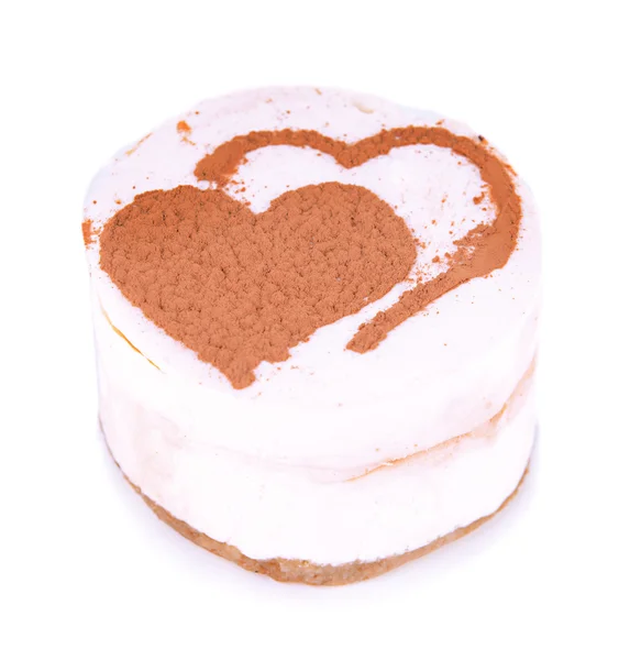 Sweet cake isolated on white — Stock Photo, Image