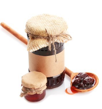 beyaz izole lezzetli berry reçel