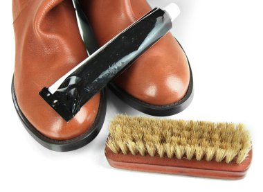 ayakkabı parlatma yakın çekim