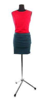 manken üzerinde beyaz izole kadın giyim