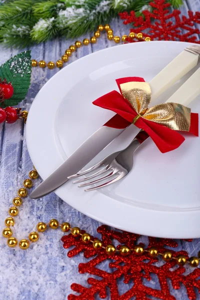 Beautiful Christmas setting close up — Stock Photo, Image