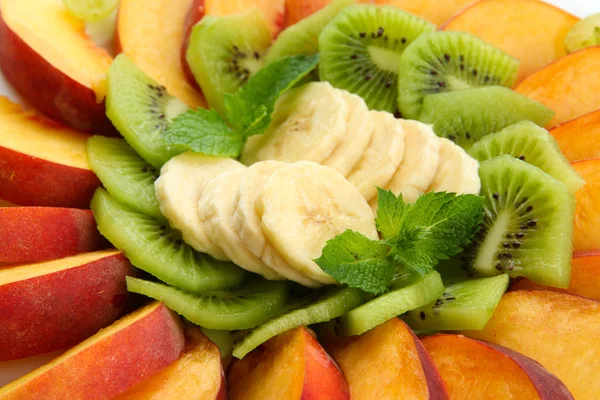 Surtido de frutas en rodajas, primer plano — Foto de Stock