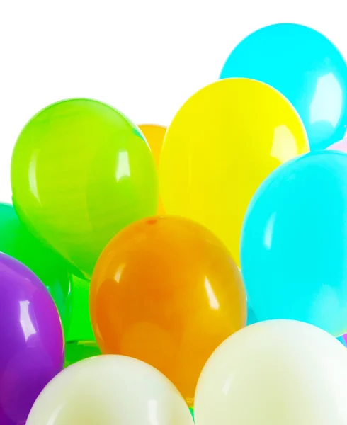 Красочные воздушные шары, изолированные на белом — стоковое фото