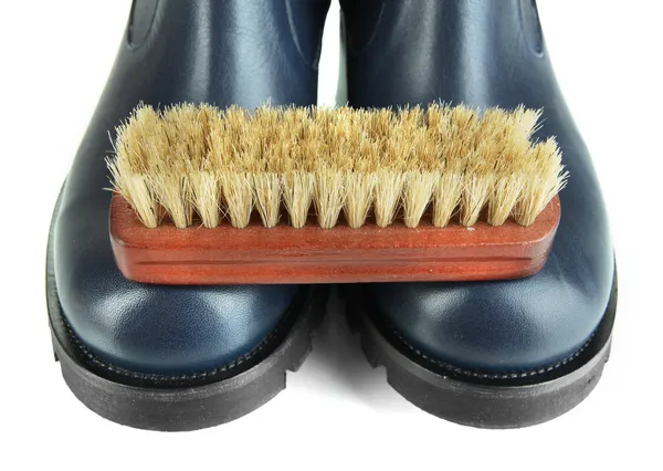 Shoe polishing close up — Stock Photo, Image