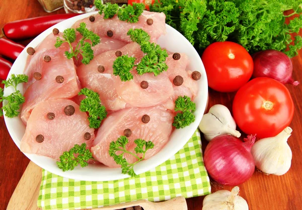 Carne di tacchino cruda da vicino — Foto Stock