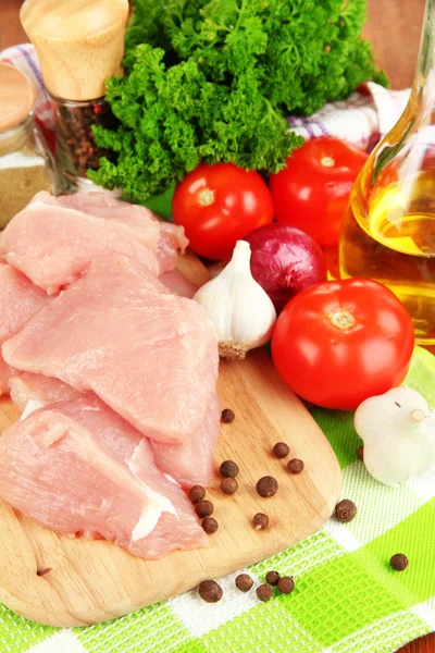 Raw turkey meat close up — Stock Photo, Image