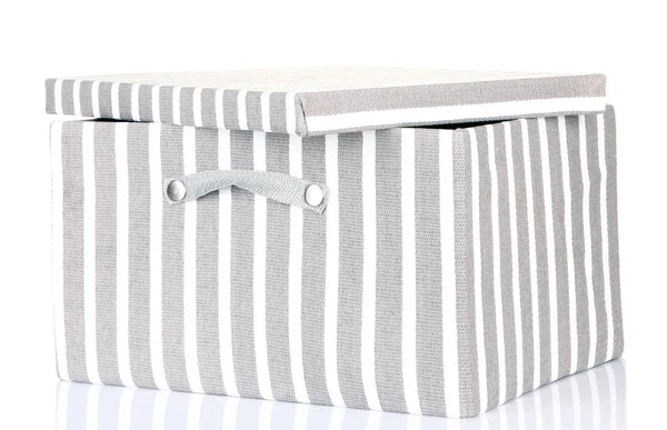 Caja textil, aislada en blanco — Foto de Stock