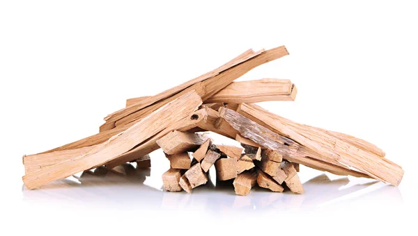 Stack of firewood isolated on white — Stock Photo, Image