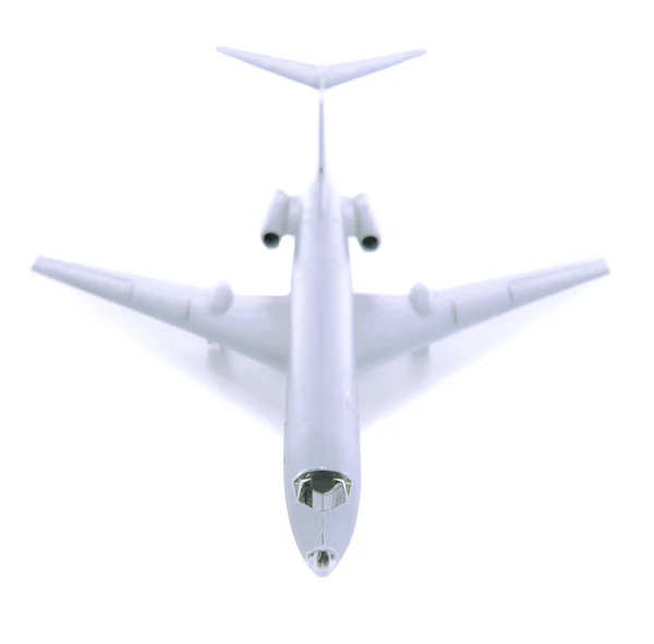 Kunststof vliegtuig geïsoleerd op wit — Stockfoto