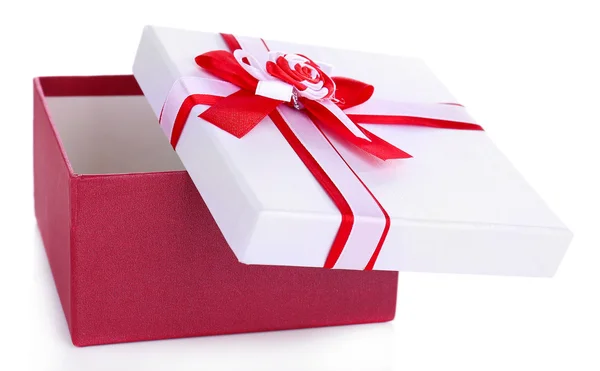 Gift box, isolate on white — Stock Photo, Image