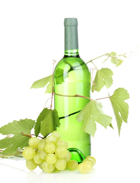 Bottle of great wine isolated on white — Stock Photo, Image