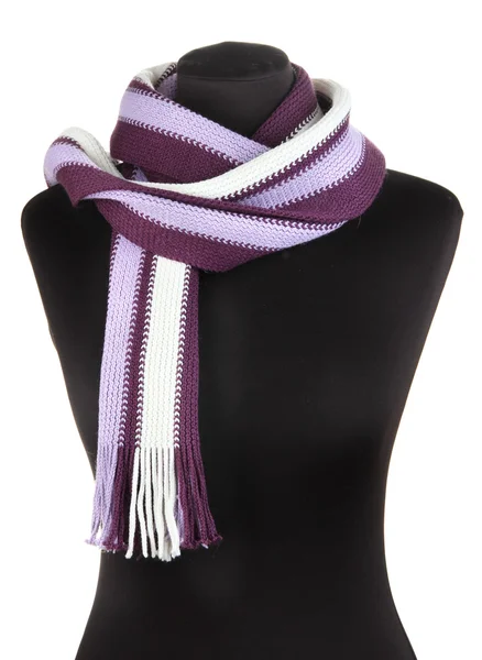 Mannequin wearing scarf isolated on white — Stock Photo, Image