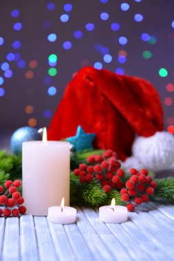 mumlar ve parlak arka plan christmas dekorasyon